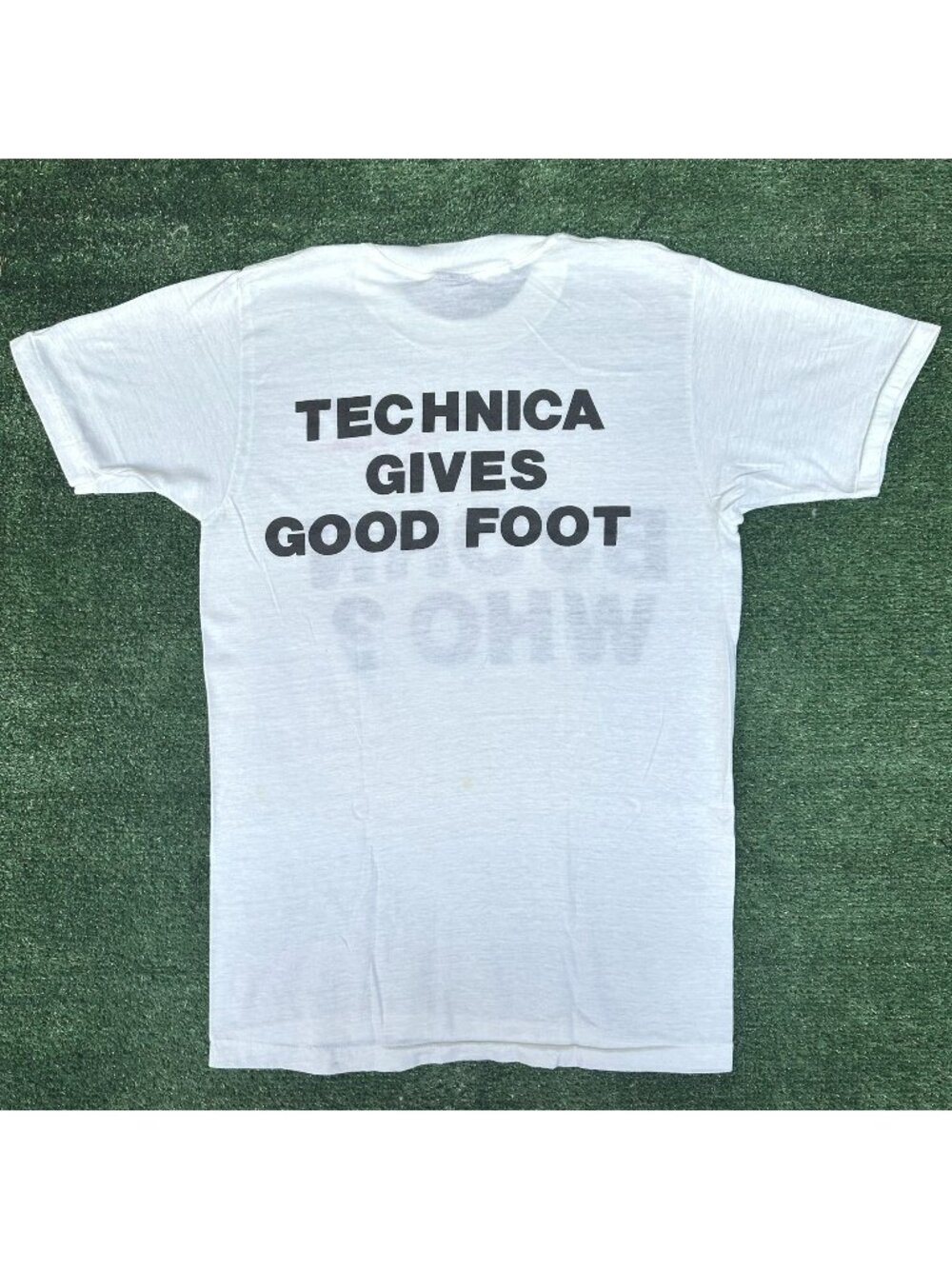 Vintage 80s Bjorn Who 1983 Picnic T-Shirt White M Single Stitch Paper Thin Indie